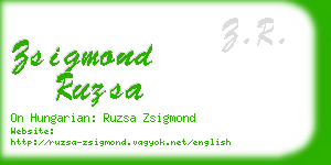 zsigmond ruzsa business card